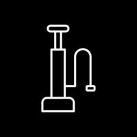 Luft Pumpe Linie invertiert Symbol Design vektor