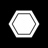 Hexagon Glyphe invertiert Symbol Design vektor