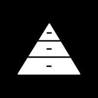 Pyramide Diagramme Glyphe invertiert Symbol Design vektor