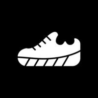 Schuhe Glyphe invertiert Symbol Design vektor