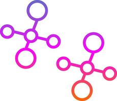 Moleküle Linie Gradient Symbol Design vektor