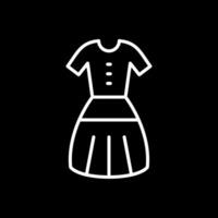 Kleid Linie invertiert Symbol Design vektor