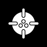 Paintball Glyphe invertiert Symbol Design vektor