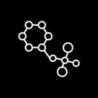 Moleküle Linie invertiert Symbol Design vektor