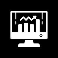 Analytik Glyphe invertiert Symbol Design vektor