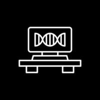 DNA Strand Linie invertiert Symbol Design vektor