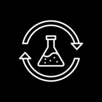 Chemikalien Linie invertiert Symbol Design vektor