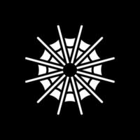 Spinne Netz Glyphe invertiert Symbol Design vektor