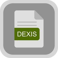 Dexis Datei Format eben runden Ecke Symbol Design vektor