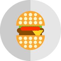 Burger eben Rahmen Symbol Design vektor