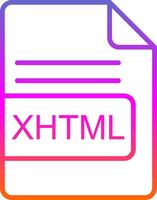 xhtml Datei Format Linie Gradient Symbol Design vektor