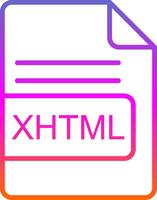 xhtml fil formatera linje lutning ikon design vektor