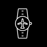 Flugzeug Modus Linie invertiert Symbol Design vektor