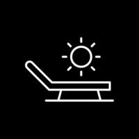 Sonnenbaden Linie invertiert Symbol Design vektor