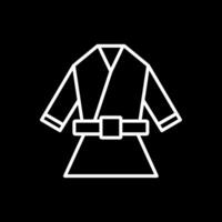 Kimono Linie invertiert Symbol Design vektor