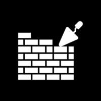 brickwall glyf omvänd ikon design vektor