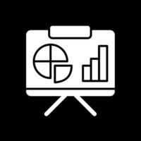 Präsentation Tafel Glyphe invertiert Symbol Design vektor