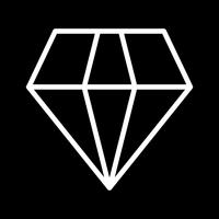 vektor diamant ikon