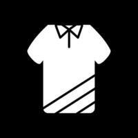 t Hemd Glyphe invertiert Symbol Design vektor