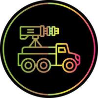 LKW Linie Gradient fällig Farbe Symbol Design vektor