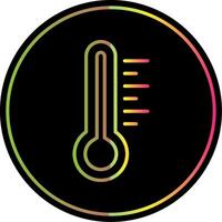 Thermometer Linie Gradient fällig Farbe Symbol Design vektor