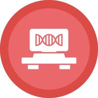 DNA Strand Glyphe fällig Kreis Symbol Design vektor