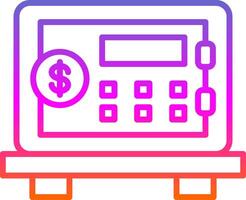 Sicherheit Box Linie Gradient Symbol Design vektor