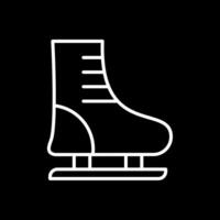 Eis Skaten Linie invertiert Symbol Design vektor