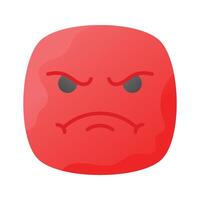 haben ein aussehen beim diese tolle Symbol von wütend Emoji, Prämie vektor
