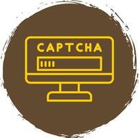 Captcha Linie Kreis Aufkleber Symbol vektor