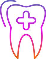 Dental Pflege Linie Kreis Aufkleber Symbol vektor