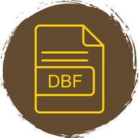 dbf Datei Format Linie Kreis Aufkleber Symbol vektor