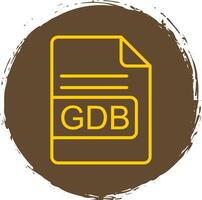 gdb Datei Format Linie Kreis Aufkleber Symbol vektor