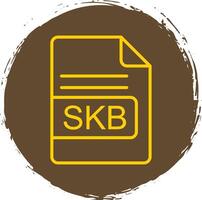 skb Datei Format Linie Kreis Aufkleber Symbol vektor