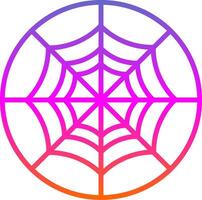 Spinne Netz Linie Kreis Aufkleber Symbol vektor
