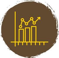 Bar Diagramm Linie Kreis Aufkleber Symbol vektor