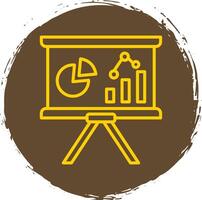 Bar Diagramm Linie Kreis Aufkleber Symbol vektor