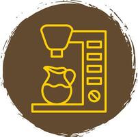 Kaffee Hersteller Linie Kreis Aufkleber Symbol vektor
