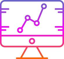 Statistiken Linie Kreis Aufkleber Symbol vektor