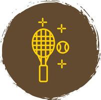 Tennis Linie Kreis Aufkleber Symbol vektor