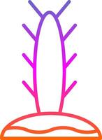 Kaktus Linie Kreis Aufkleber Symbol vektor