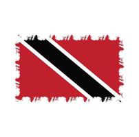 Trinidad und Tobago Flagge mit Aquarell Pinsel vektor