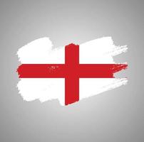 England-Flagge mit Aquarell gemaltem Pinsel vektor