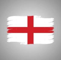 England-Flagge mit Aquarell gemaltem Pinsel vektor