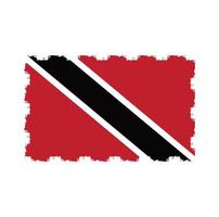 Trinidad und Tobago Flagge mit Aquarell Pinsel vektor