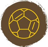 fotboll linje cirkel klistermärke ikon vektor