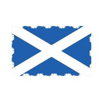 Schottland-Flagge mit Aquarell gemaltem Pinsel