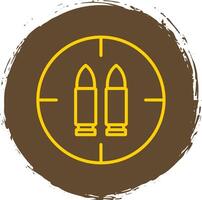 Munition Linie Kreis Aufkleber Symbol vektor