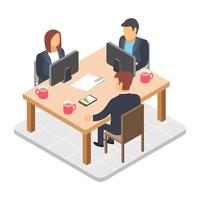 Büro-Meeting-Konzepte vektor