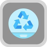 recyceln eben runden Ecke Symbol Design vektor